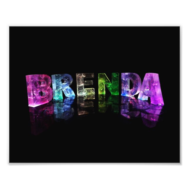Foto O nome Brenda em luzes 3D (Frente)
