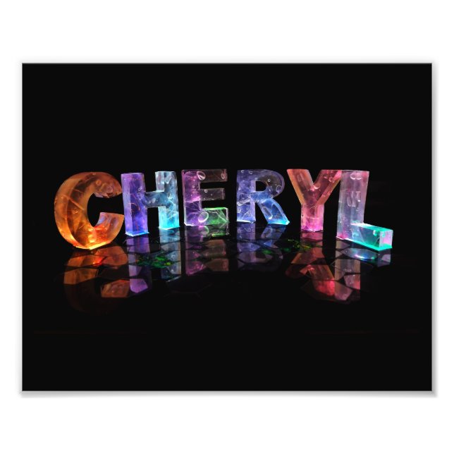 Foto O nome incrível Cheryl em luzes 3D (Frente)