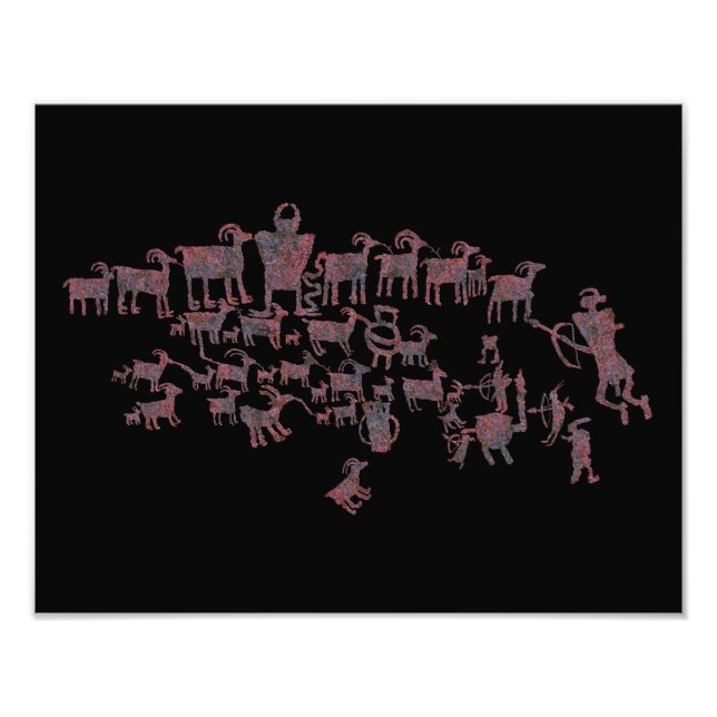 Foto O painel Petroglicph da Caça do Excelente (Frente)