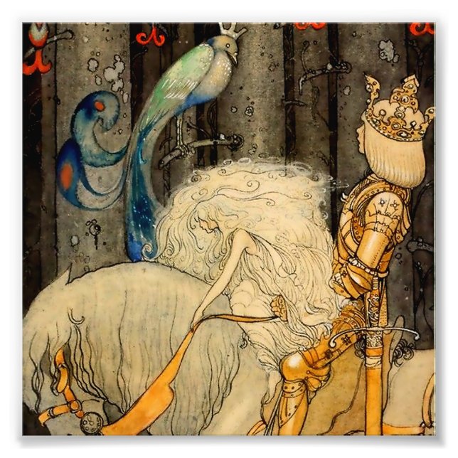 Foto “O Pássaro Azul” por John Bauer (Frente)