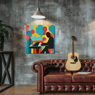 Foto O Pianista - Pintura a Óleo Original