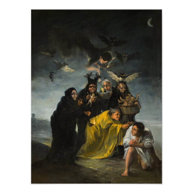 Foto O Sabá das Bruxas, Las Brujas, por Francisco Goya (Frente)