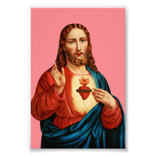 Foto O Sagrado Coração de Jesus Retrato de Arte Fina