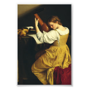Foto O Tocador de Alaúde por Orazio Gentileschi Arte