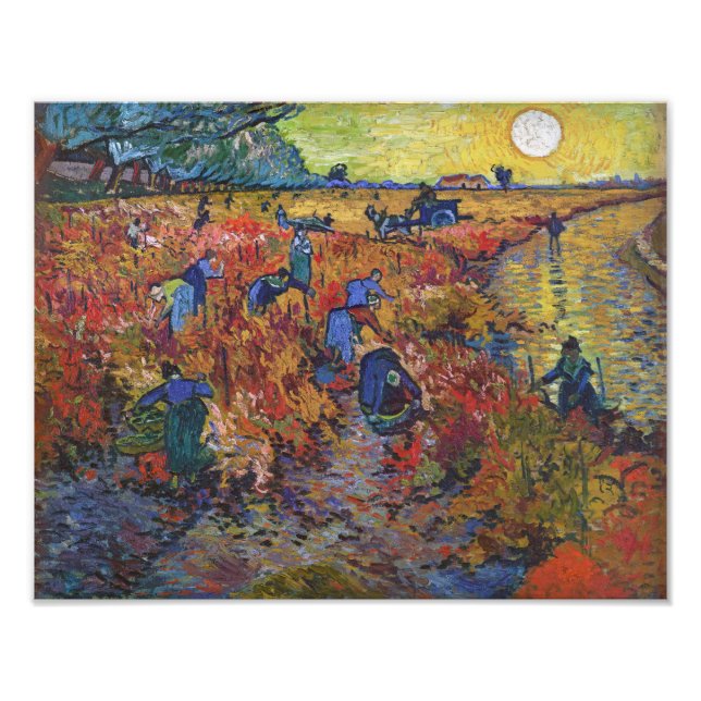 Foto O Vineyard Vermelho | Vincent van Gogh | (Frente)