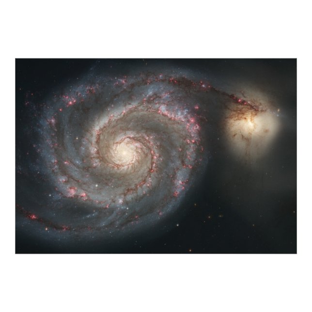 Foto O Whirlpool Galaxy M51 e Companion no espaço (Frente)