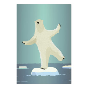 Foto Obras de Arte do Urso Polar em Equilíbrio no Icebe