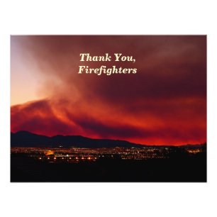 Foto Obrigado, sapadores-bombeiros, céu no poster 24x1