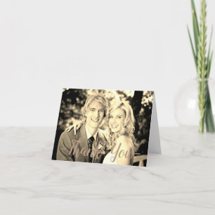 Foto Obrigado Sepia - Cartão Nota