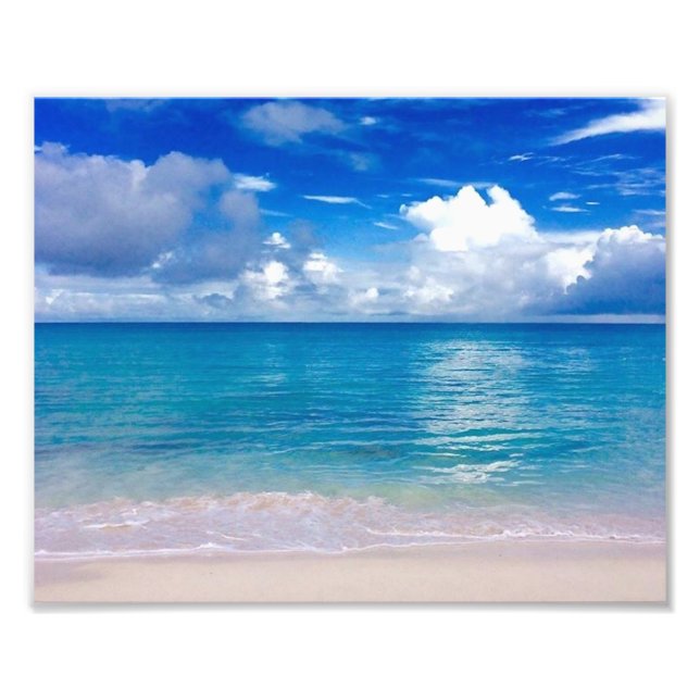 Foto Oceano Azul | Impressão de praia (Frente)