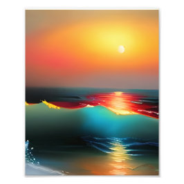 Foto Oceano Eetano e Arte AI Sunset