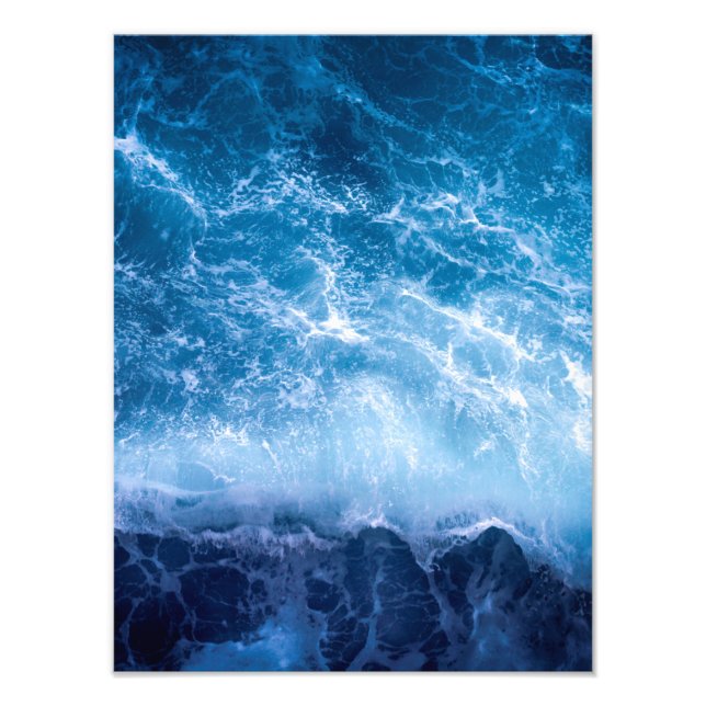 Foto Oceano - Ondas Azuis Escuras (Frente)