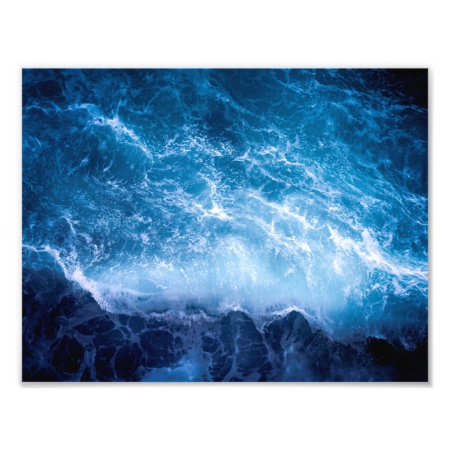 Foto Oceano - Ondas Azuis Escuras (Frente)