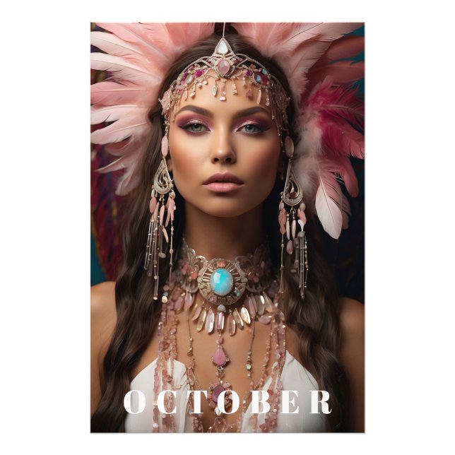 Foto *~ OCTOBER Headdress Mulher Deusa OPAL AP53 (Frente)