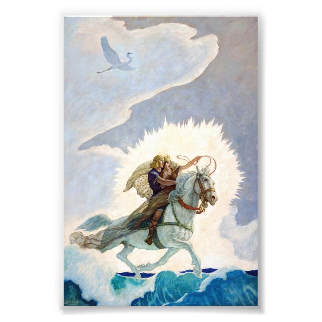 Foto Oisin Rides to the Land of Youth, por N. C. Wyeth (Frente)