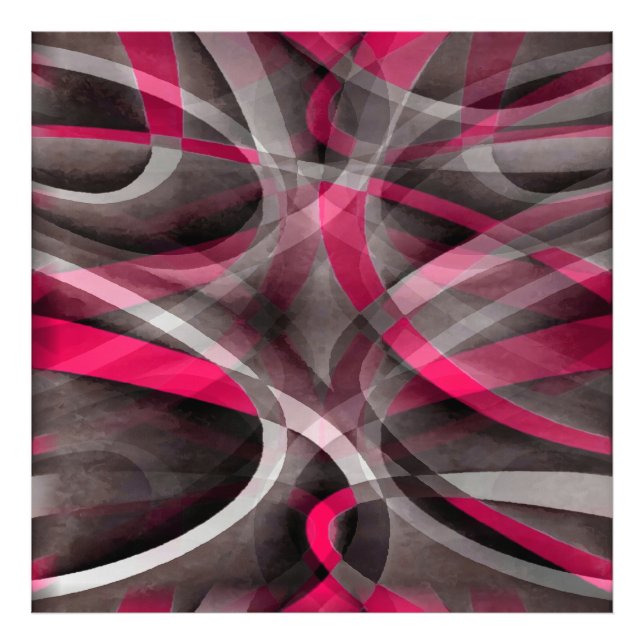 Foto Oito Rosas Rosa e Cinza Funky Pattern (Frente)