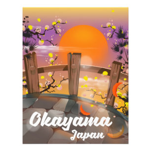 Foto Okayama Japonês floresce poster.