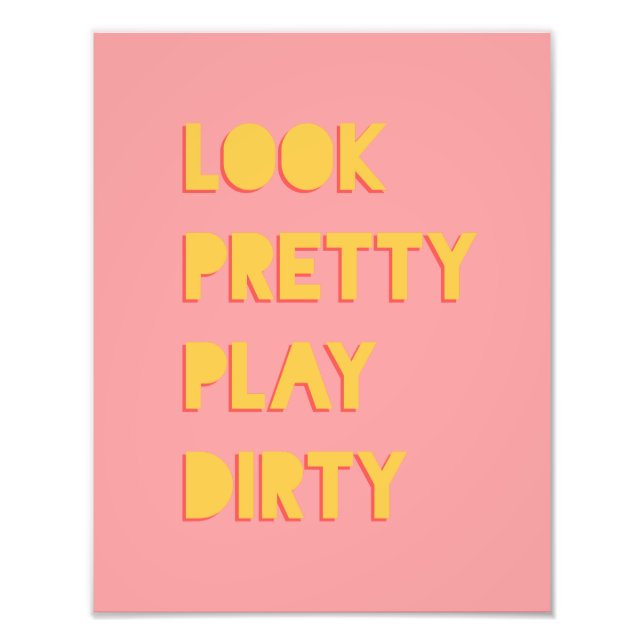 Foto Olhar Bonito Tocar Sucesso Sujo Citado Rosa (Frente)