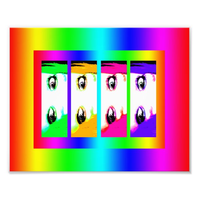 Foto Olhos Brilhantes Psicodélicos (Frente)