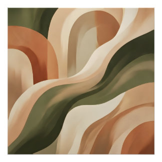 Foto Olive Terracotta Abstract Gallery Art Photo Print