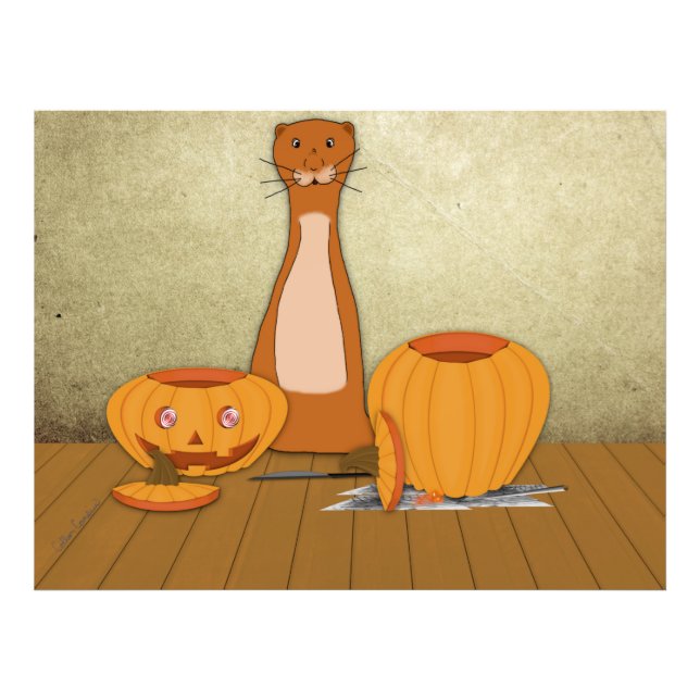 Foto Oliver The Otter Carves a Pumpkin (Frente)