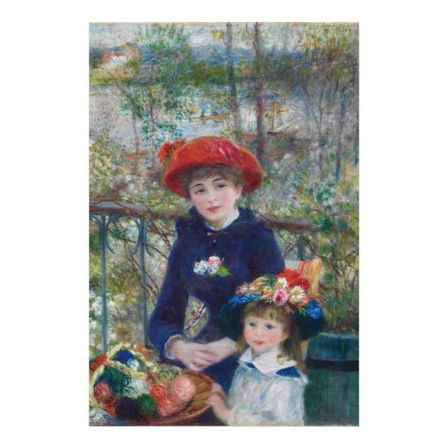 Foto On the Terrace, Impressionist Portrait, Renoir (Frente)