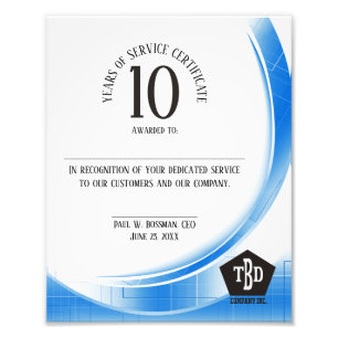 Foto Onda azul prêmio do aniversário do empregado de 