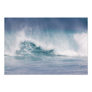 Foto Onda azul quebrando, Maui, Havaí, EUA