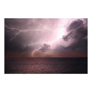 Foto Onda De Relâmpago De Tempestade Marítima