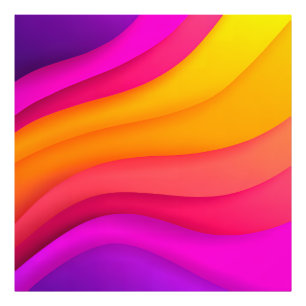 Foto Ondas Arco-íris Magenta