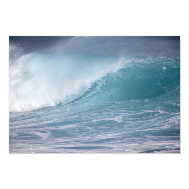 Foto Ondas azuis em queda livre, Maui, Havaí, EUA 3 (Frente)