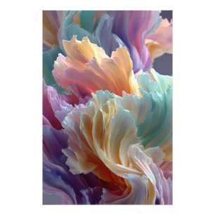 Foto Ondas de Flores Arco-Íris Suaves – Flora Surreal S