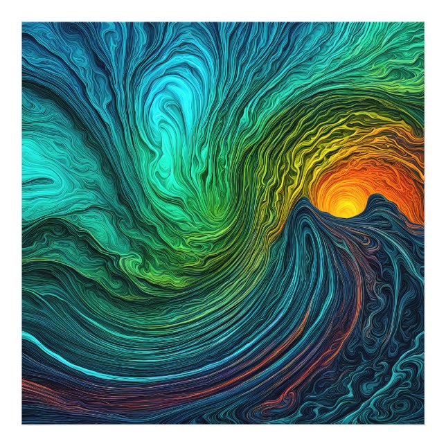 Foto Ondas Fractais de Abstrato de "Desaparecimento do  (Frente)