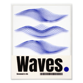 Foto Ondas – Poster de Movimento Abstrato Minimalista