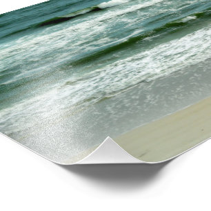 Foto Ondas Verdes Esmeraldas Caindo na Praia