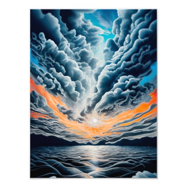 Foto Onde Céu Encontra Mar: Uma Tinta Solar Tranquila N (Frente)