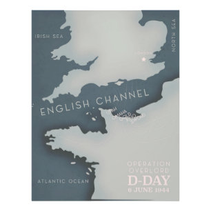 Foto Operação do Dia D sobre o poster militar.