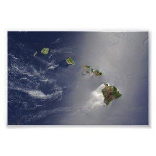 Foto Opinião do satélite das ilhas havaianas