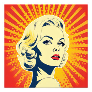 Foto Orange Pop Art Blonde
