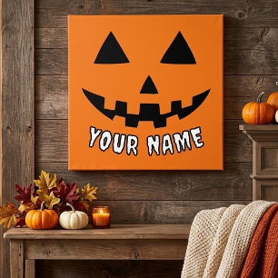 Foto Orange Pumpkin Personalizado Halloween Seu Nome