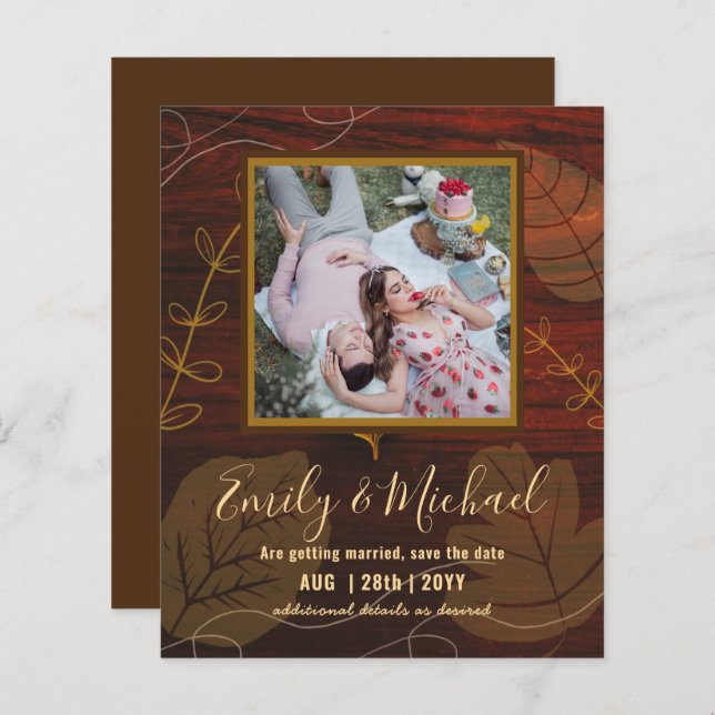 FOTO ORÇAMENTAL Casamento SALVAR AS DATAS Boho Abs (Frente/Verso)