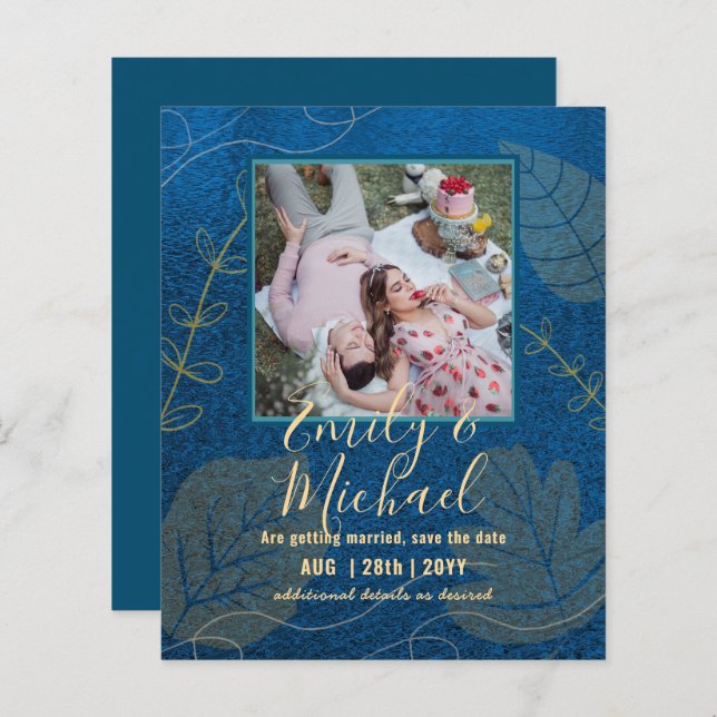 FOTO ORÇAMENTAL Casamento SALVAR AS DATAS Boho Abs (Frente/Verso)