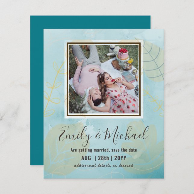 FOTO ORÇAMENTAL Casamento SALVAR AS DATAS Boho Abs (Frente/Verso)