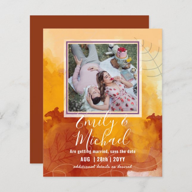 FOTO ORÇAMENTAL Casamento SALVAR AS DATAS Boho Abs (Frente/Verso)