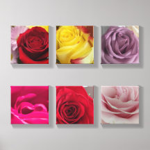 Foto Original de Rosa Arte Floral em Tela na Pared