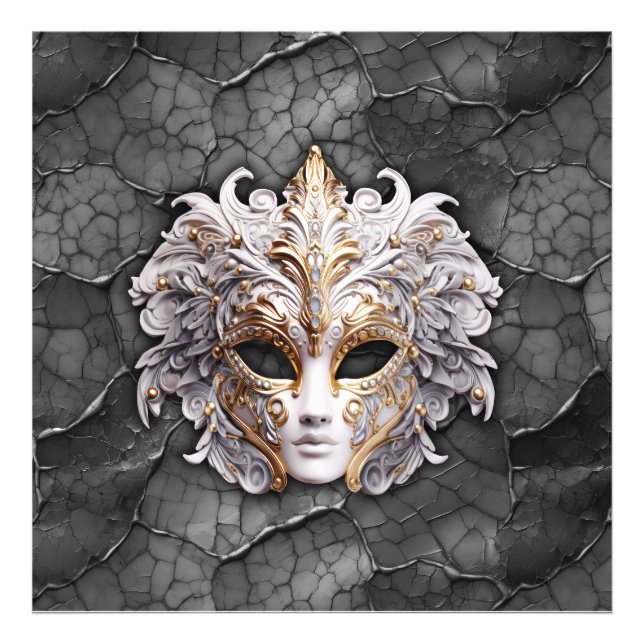 Foto Ornamentado Dourado/Detalhes Brancos da Cinza Marb (Frente)