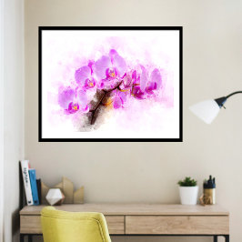 Foto Orquídea aquarela - rosa wb 03
