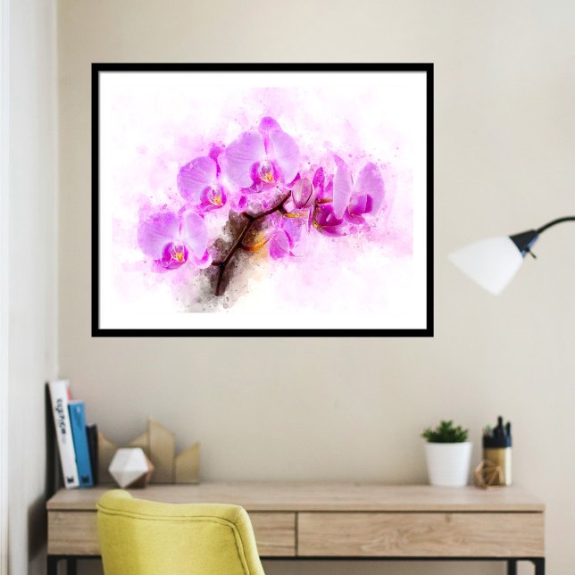 Foto Orquídea aquarela - rosa wb 03 (Criador carregado)