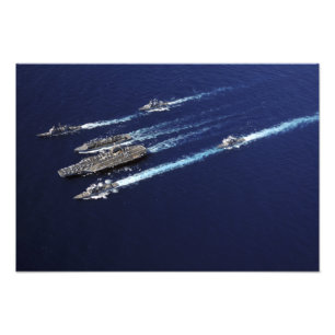 Foto Os navios do grupo da greve do portador de Abraham