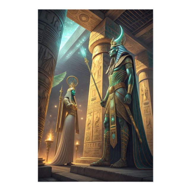 Foto Osíris & Hatshepsut no Templo de IA Antigo Egito (Frente)